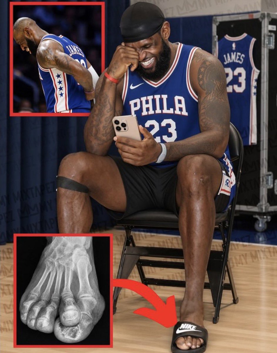 NewAgeMediaPod's tweet photo. LeBron James is reportedly suffering from chronic arthritis in his left foot and lower back pain as he enters his 24th NBA season‼️ https://t.co/OdWRKTyRJP