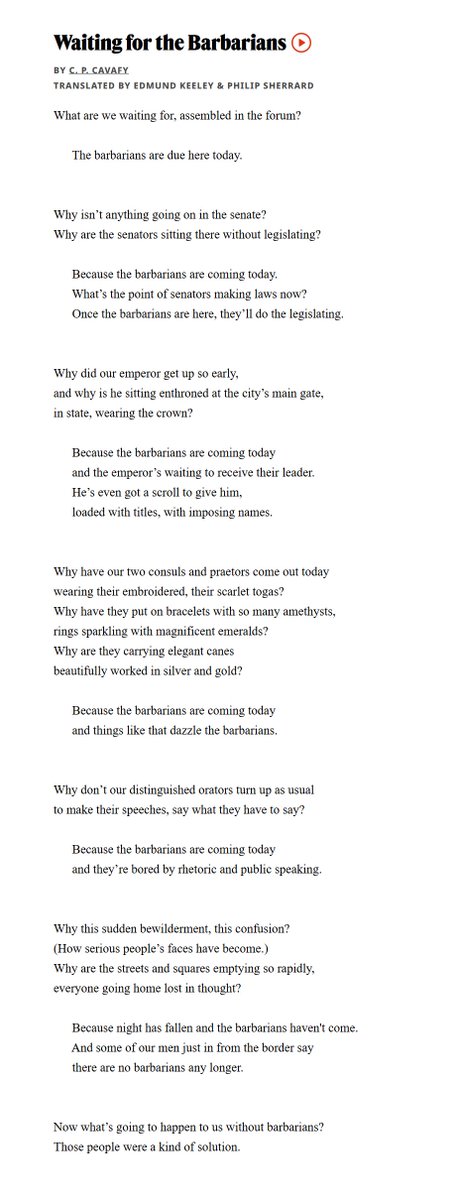 emollick's tweet photo. AI policy right now, especially from the Labs, makes me think of this poem.

If you believe superintelligence is near, you don't need to make hard decisions about how to build AI to make the world better. Just wait for ASI &amp; it will decide for us. But if that doesn't happen... https://t.co/YAaT5LFWTl