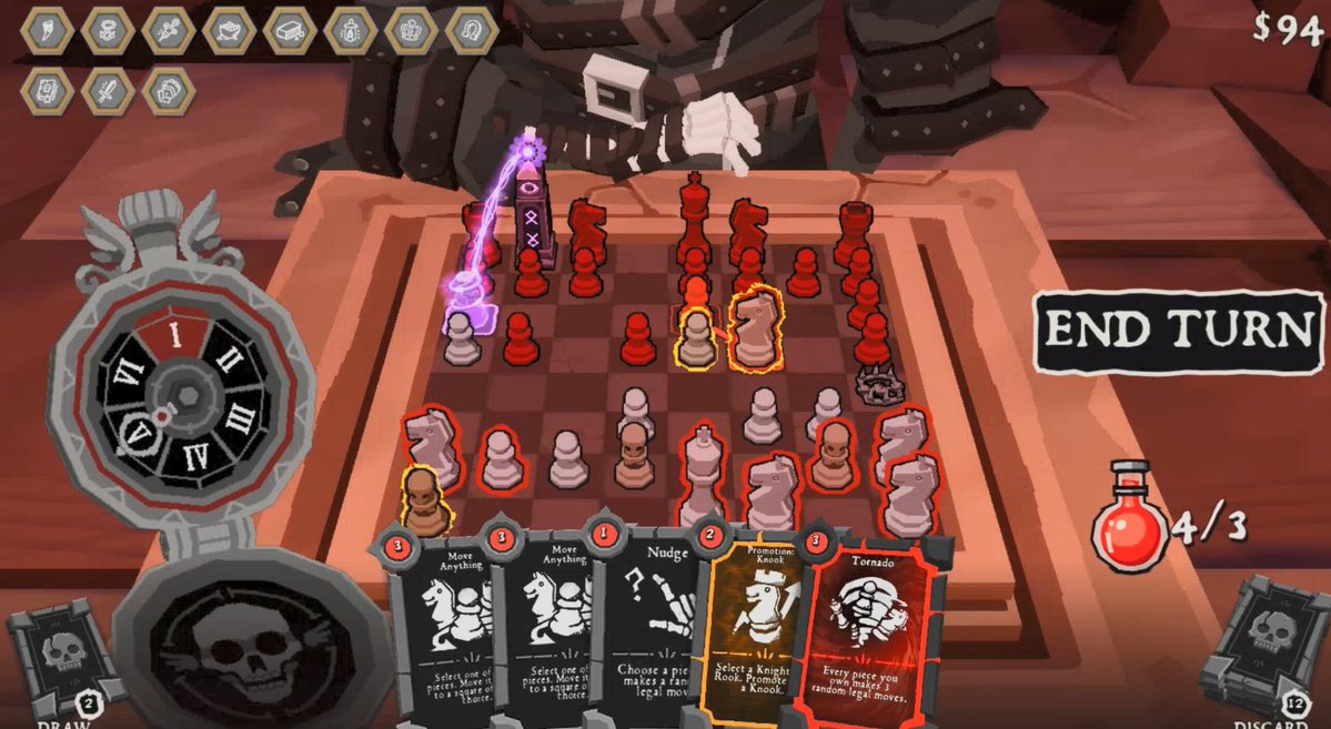 halftoasted_dev's tweet photo. 💀DEATHMATE is a chess-themed roguelike deckbuilder, where you fight your way through an underworld hellbent on stopping you in your tracks...

🎲Demo coming later this month
⬇️Wishlist now https://t.co/zqBf8LT1wY