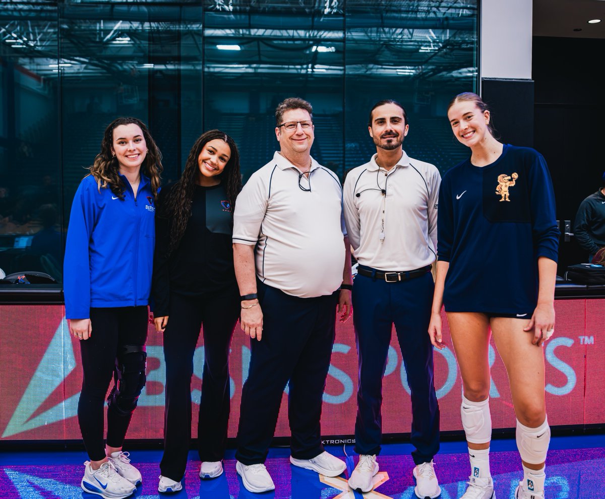 DePaulVball's tweet photo. Honored to celebrate the officials who keep our game running! Thank you for a great Volleyball Officials Appreciation Week🤝

#OFFICIATIONWEEK2026 @avcavolleyball https://t.co/ijJD8gXc7P