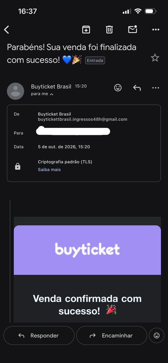 roberta_chri's tweet photo. ela pediu meu e-mail pra confirmar a compra e depois de um tempo recebi a confirmação da “buyticket” por email https://t.co/JkP2PJjqoh
