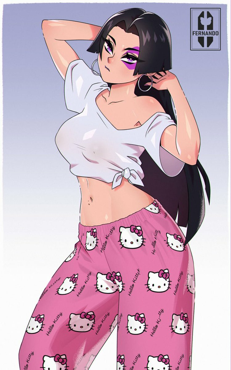 REDROOMWID0W's tweet photo. Her Pyjama  skin leaked early......

Dont make fun of her for liking hello kitty.... https://t.co/v3c58nHv3s