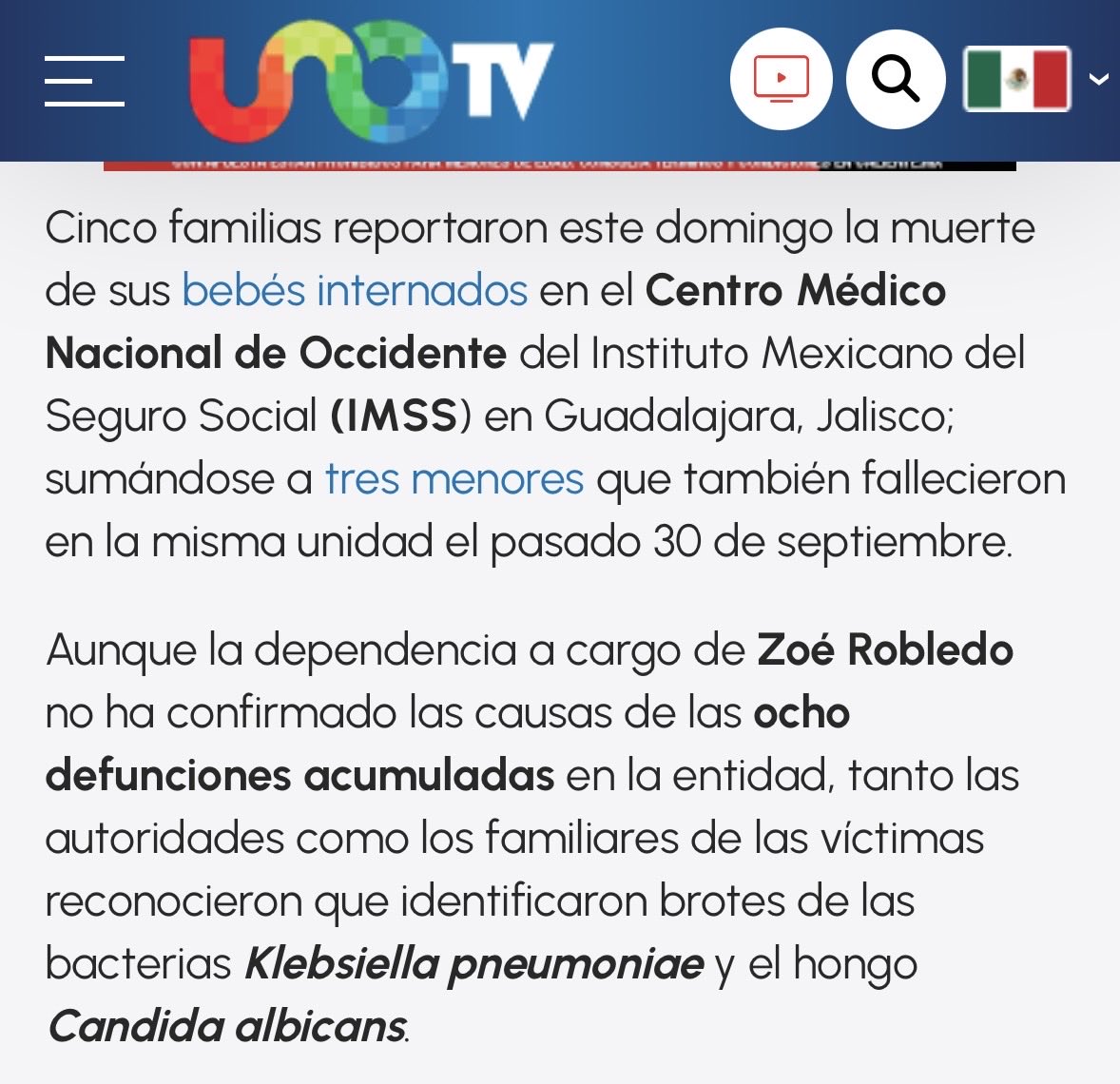 mario_dico50's tweet photo. 🔴 AL MOMENTO : Fallecen 5 bebés más en el @Tu_IMSS de Jalisco ! Y @zoerobledo sigue sin renunciar ! @Claudiashein https://t.co/4dZgRXmfvF