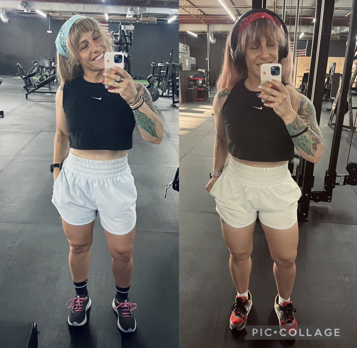 2jnd2's tweet photo. Oct 2025 ➡️ Oct 2026
Slightly different angle/pose/lighting, but definitely see shoulder growth & quad growth. In January I started training upper body *almost* as hard as legs 😭I don’t love it but I love the results lol #thisis40 https://t.co/BwHB28El38