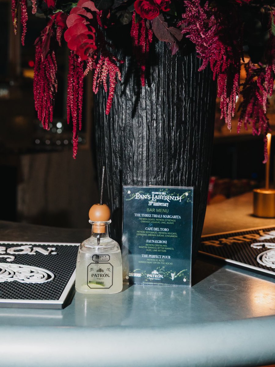 Patron's tweet photo. Some masterpieces only get better with time. Congrats to our friend @RealGDT for 20 years of Pan’s Labyrinth. 

#PATRONTequila #PansLabyrinth https://t.co/QQ4FLLyUV5