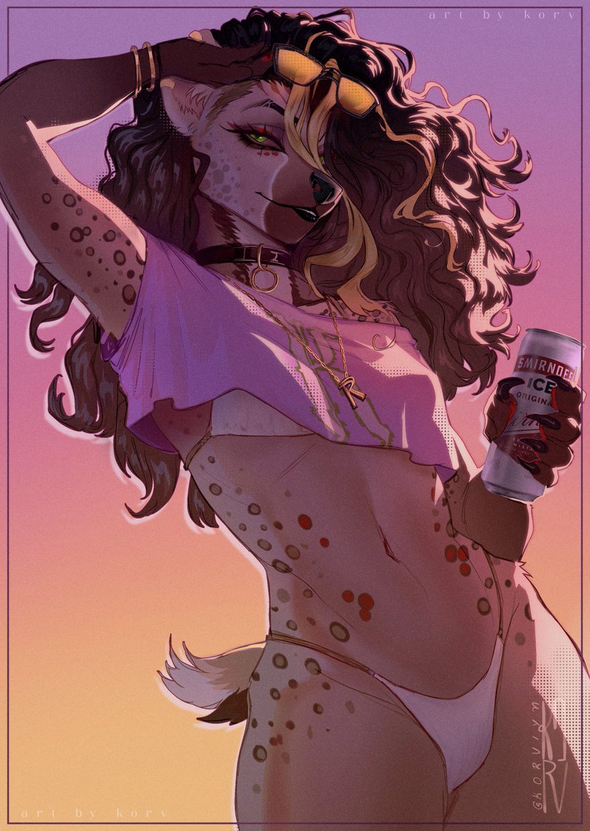 Korviyn's tweet photo. @paulluap_art Minha oc Kamari! Ela tem um cabelo bem cacheado atualmente e eu acho que ela super combinaria com a Clawdeen Wolf de Monster High hihi https://t.co/WH95LGZcFB
