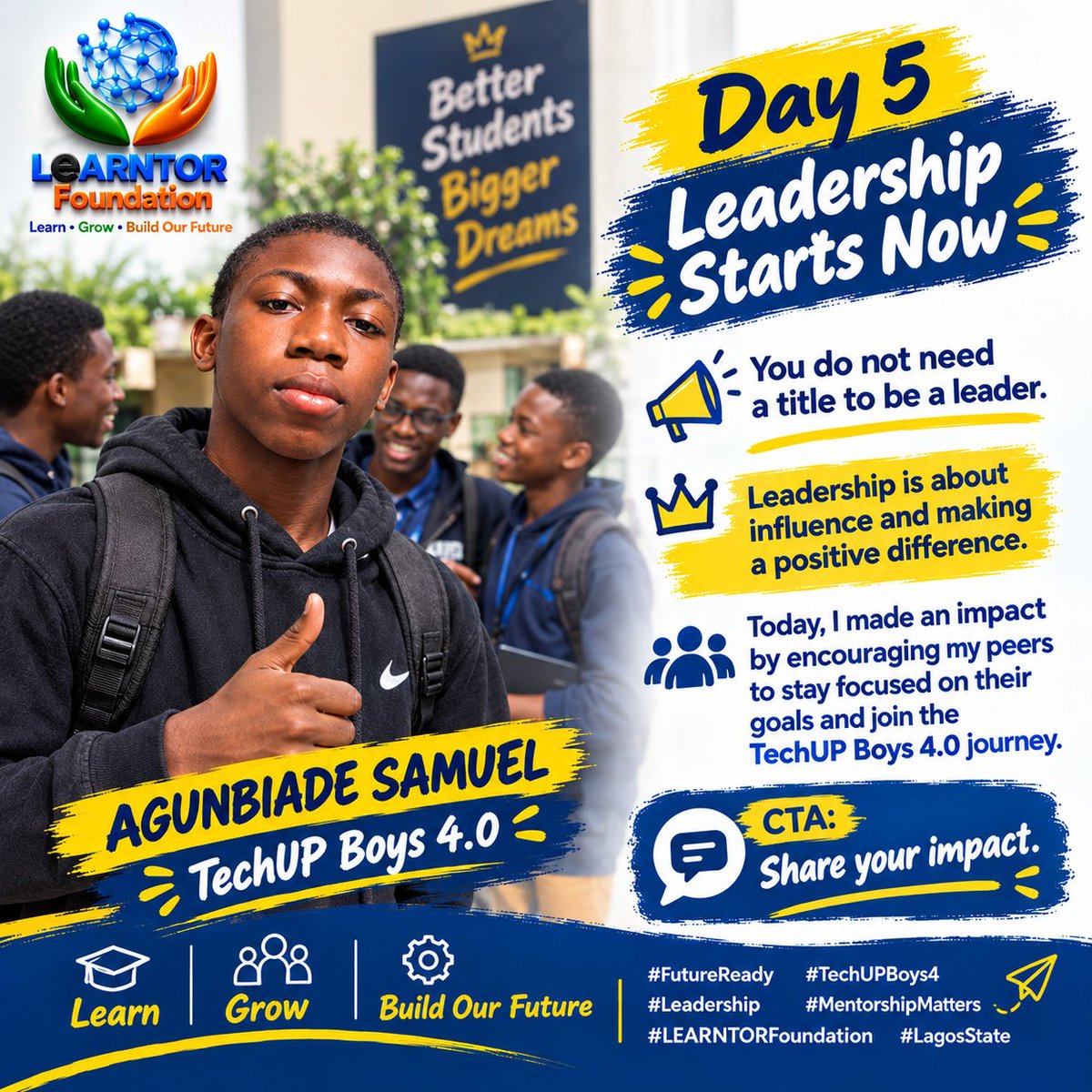 SamuelOkikkvt3's tweet photo. #LEARNTORFOUNDATION
#TECHUPBOYS https://t.co/ORNd0ToV8R