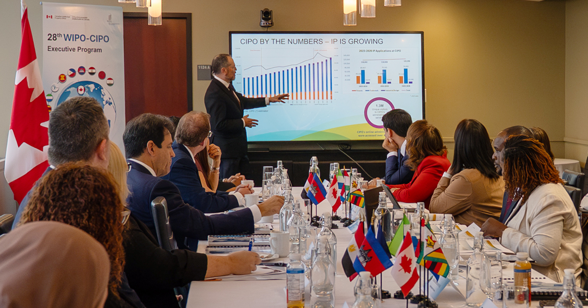 CIPO_Canada's tweet photo. We're excited to host the 2026 CIPO-WIPO Executive Program!  

Together with @WIPO, we're bringing participants from around the world together to share knowledge, exchange best practices and strengthen IP systems. ✨ https://t.co/c1tcazFVWZ