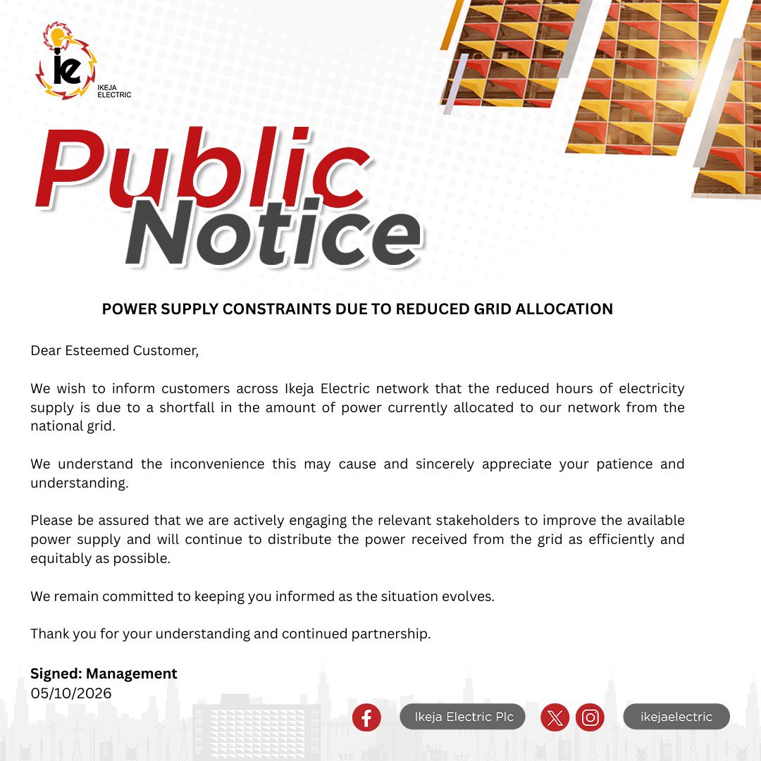 IkejaElectric's tweet photo. Power Supply Update🙏. https://t.co/gRIO9VYzza
