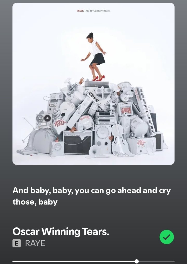 Fashionboy1st's tweet photo. SONG OF THE DAY (200)

🎵: RAYE - Oscar Winning Tears https://t.co/nxXFUya8lt