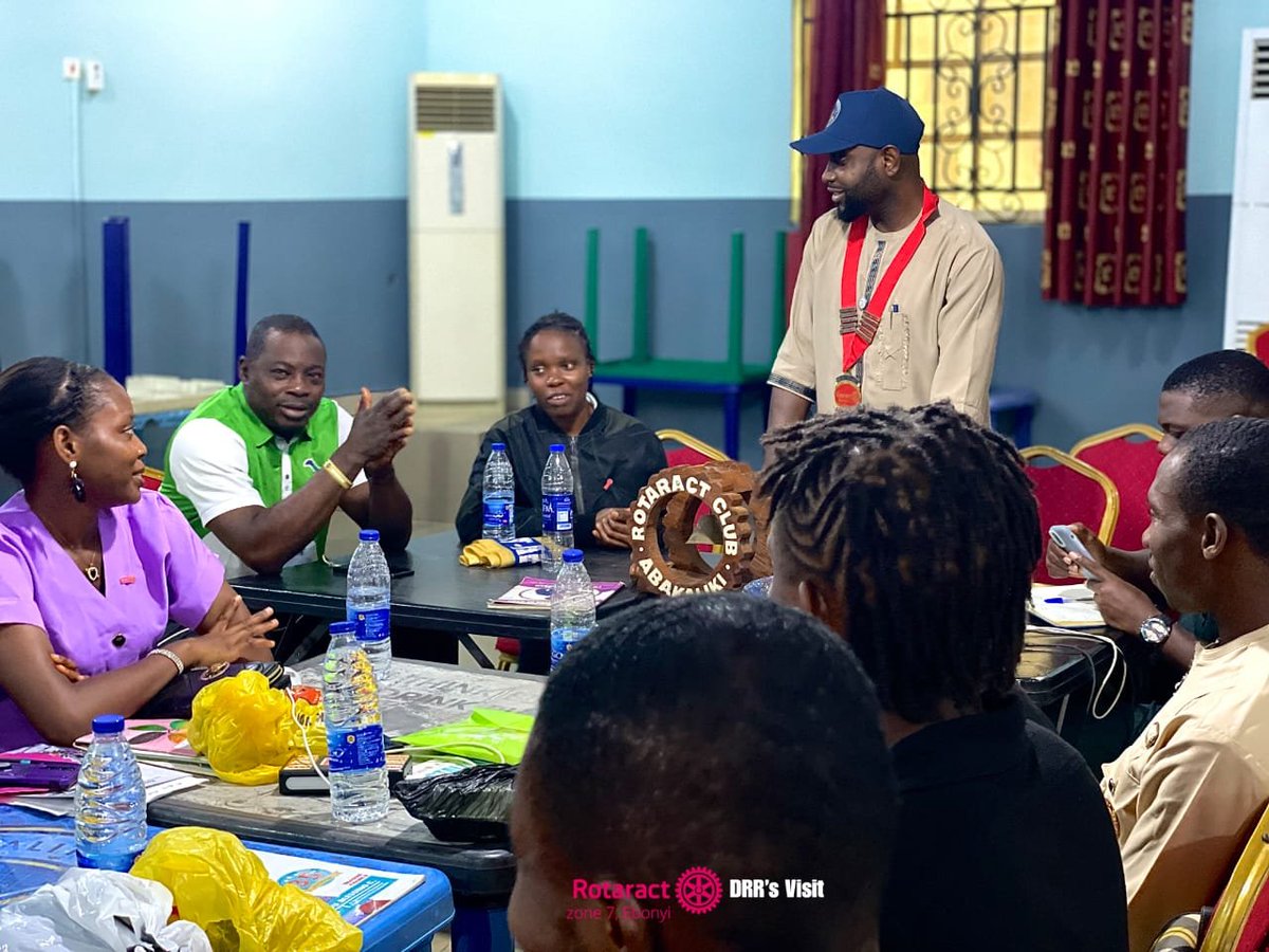 Rotaract_D9142's tweet photo. The DRR, Rotaract District 9142 has begun the club evaluation, with the Ebonyi Zone!
Through one-on-one conversations with RAC Abakaliki, RAC EBSCONS Uburu, RAC EBSU & RAC FETHA, the goal is clear: celebrate wins, support growth & give clubs direction to thrive.
#RotaractD9142 https://t.co/NZUfkBJYh7