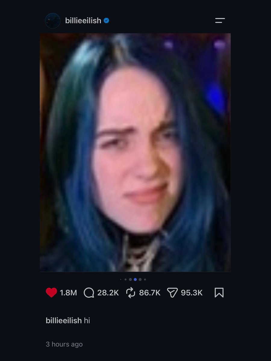 BillieSpotify_'s tweet photo. 🚨🚨🚨 The last time Billie Eilish randomly posted that old blue hair photo, she announced the very next day that HIT ME HARD AND SOFT had been mastered… 👀 https://t.co/pNJc6Q86Nn