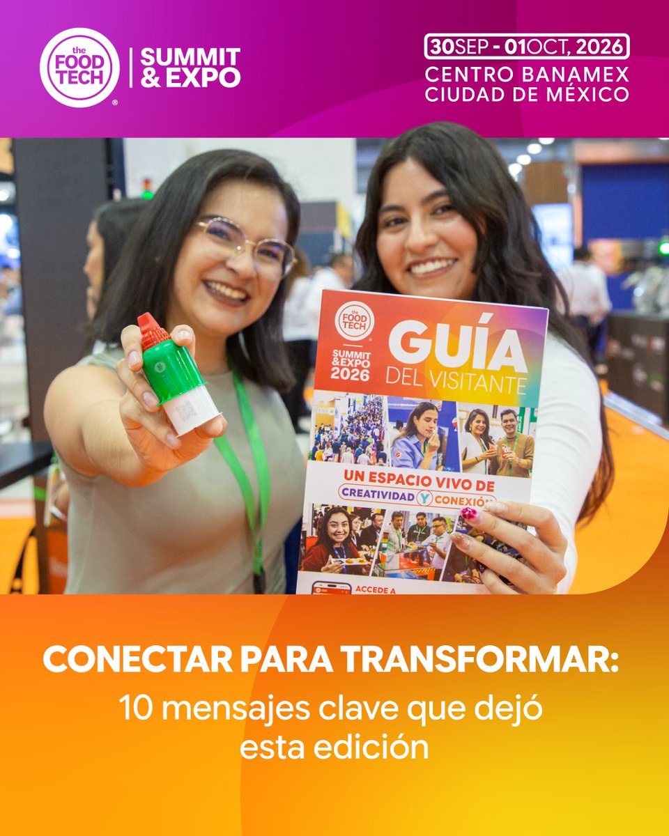 ElFoodTech's tweet photo. Durante dos días, 22,570 profesionales hicieron de 🔴 THE FOOD TECH® | SUMMIT &amp; EXPO 2026 un espacio vivo de creatividad y conexión. ✨

Conoce más 👉 https://t.co/upTkVZ8wZI https://t.co/IWFlCB0fOw