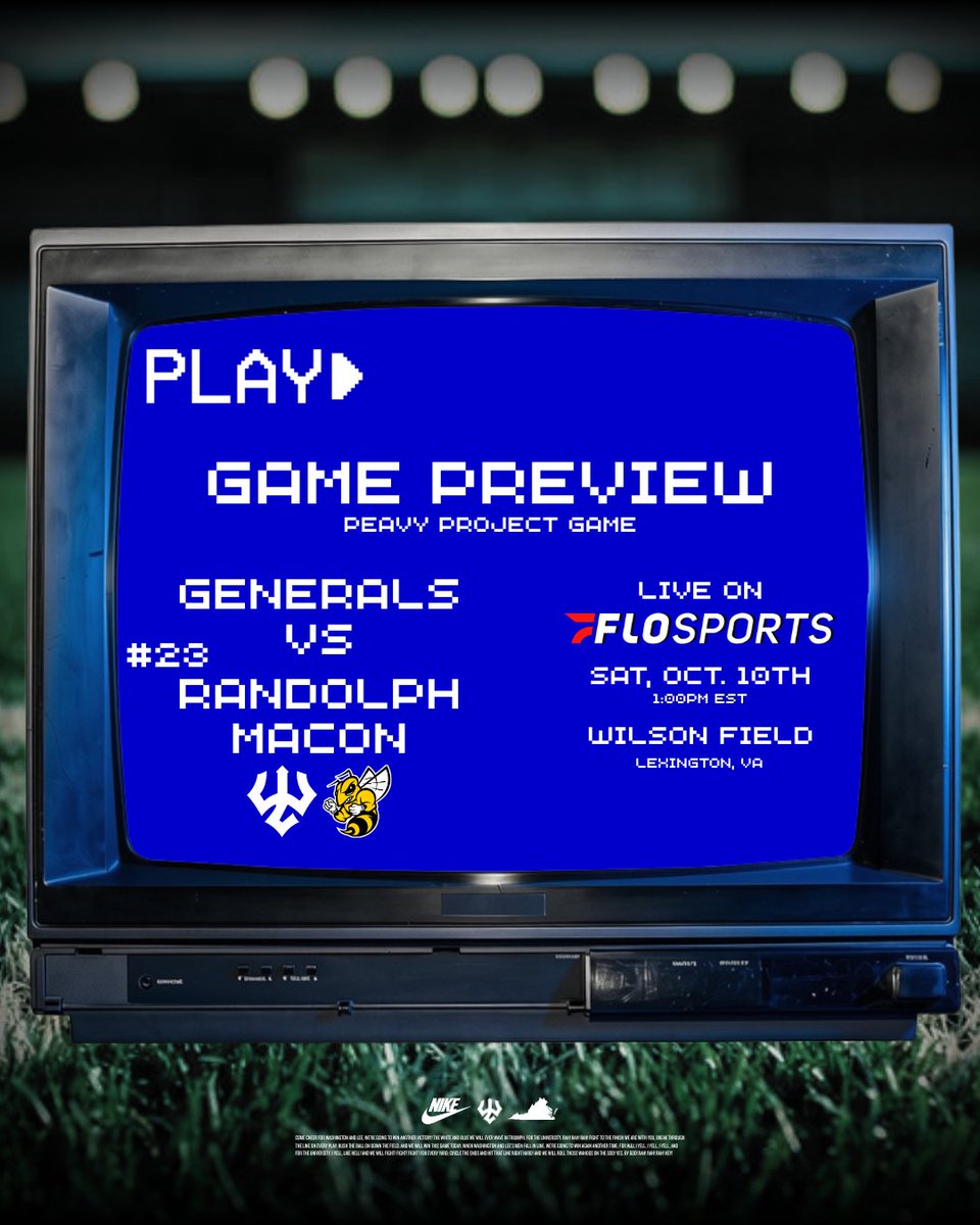 Generals_Fball's tweet photo. Game Week! At home for the Peavy Project Game #WE https://t.co/Ophr864yls