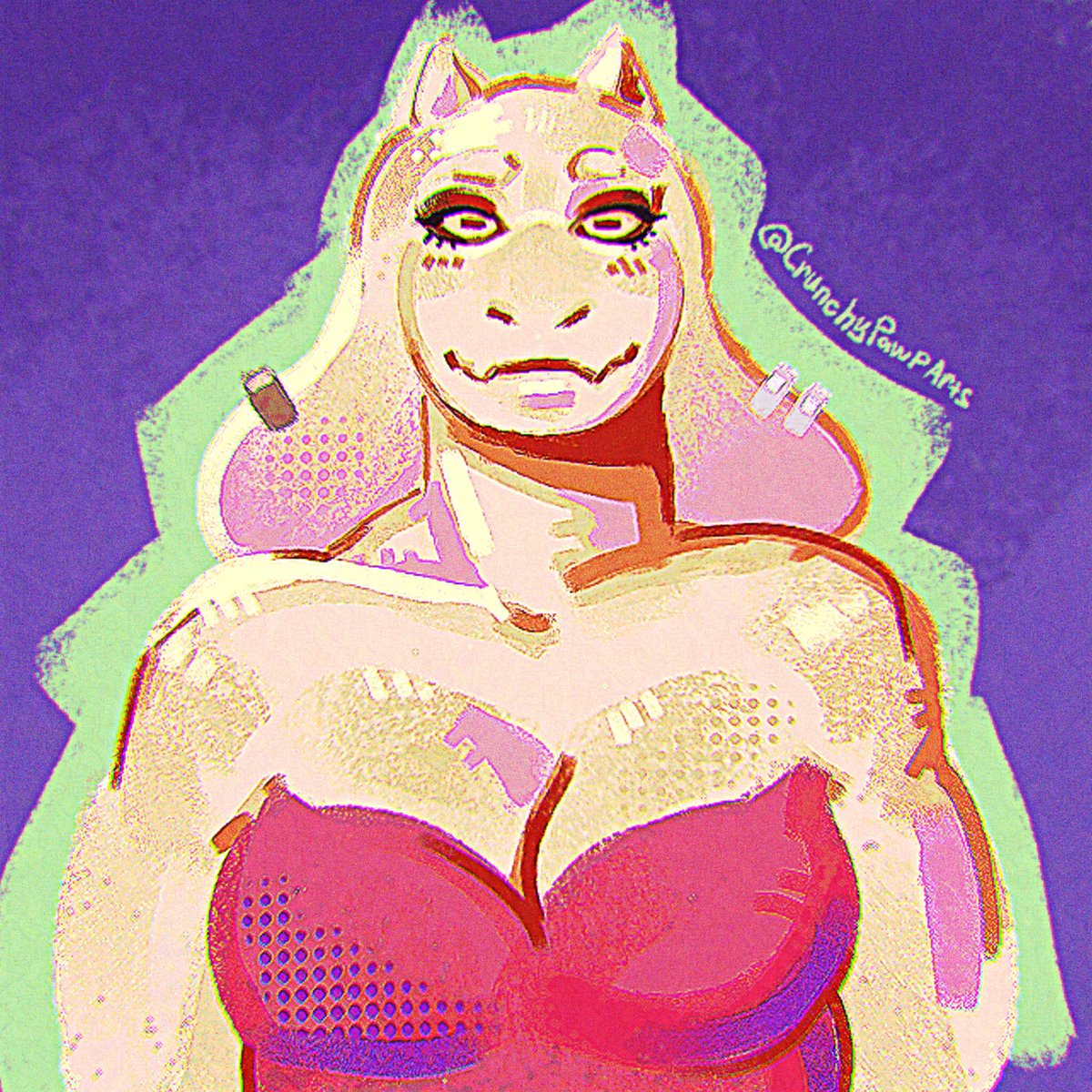 CrunchyPawpArts's tweet photo. Tryed to experiment with a style a bit
#Undertale #Toriel #furryart https://t.co/Th5c0PP3am