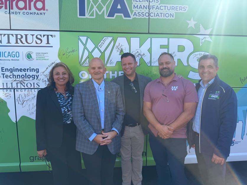 IMA_Today's tweet photo. Stop #4 of Day 2 brought #MakersOnTheMove to WeatherTech in Bolingbrook! We toured the facility and got an inside look at the technology, processes and skilled workforce behind products made right here in Illinois. Thanks to the @WeatherTech team for hosting us!

Off to happy hour!

#MFGDay26 #MadeInIllinois @IMECillinois