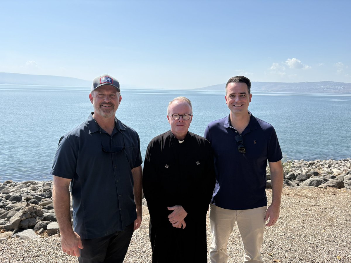 KevinRobertsTX's tweet photo. So grateful for the friendship of Fr. Benedict Kiely, who was gracious enough to lead me and my chief of staff, @stew_whitson, on a religious pilgrimage through the Holy Land. Seeing the Holy Sites in Bethlehem, Galilee, Nazareth, and Jerusalem was a profound experience: the spiritual inheritance in Israel cannot be overstated. It is foundational not only to Christianity but also to the traditions and moral vision that shaped America and the entire West. Our inheritance is precious, and it must be protected.
@benedict_kiely