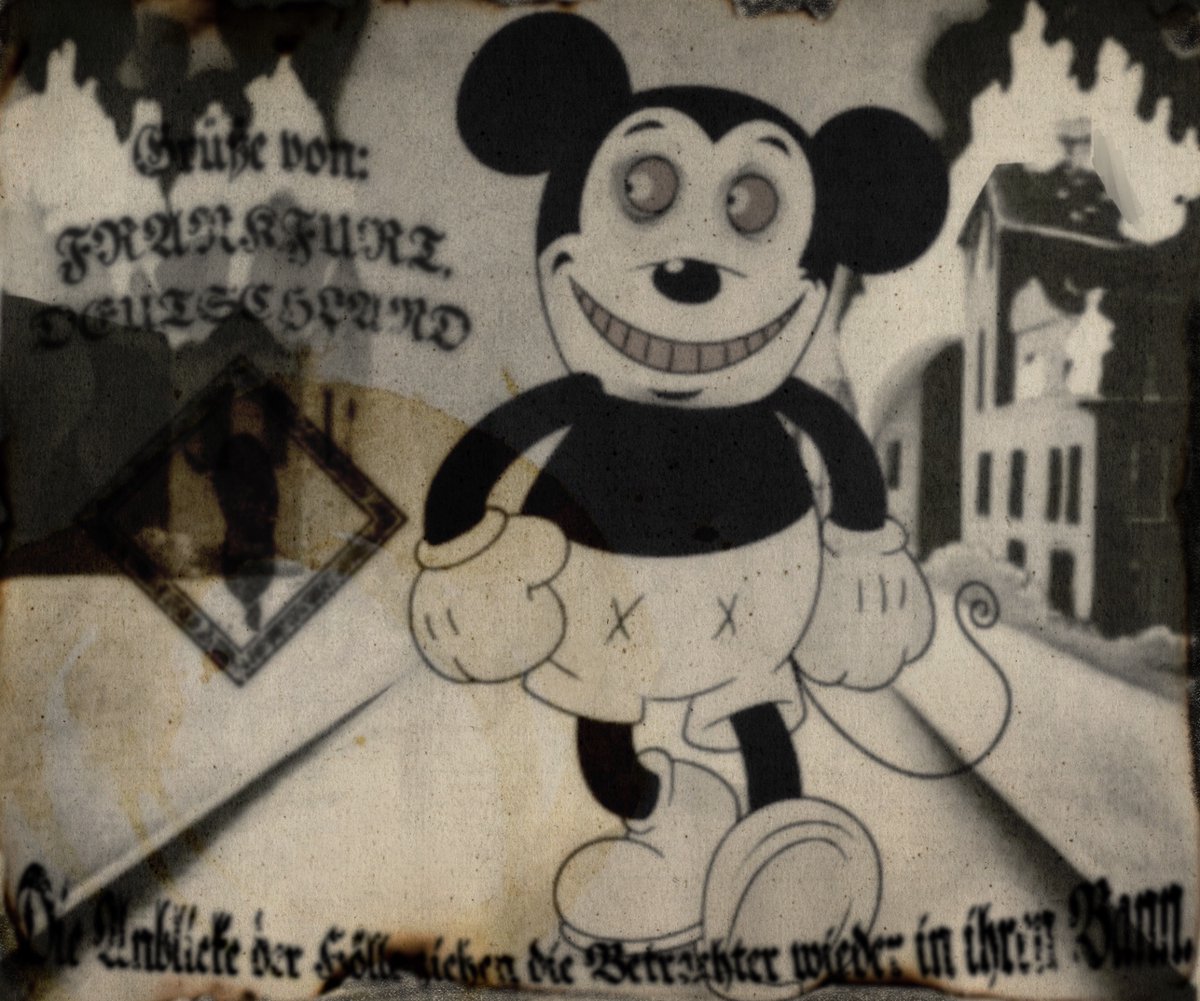 ZANYBRANE's tweet photo. My German grandfather recently passed away. Found this weird Greeting card in one of his old scrapbooks.
#creepypasta https://t.co/gwloYzjR1e
