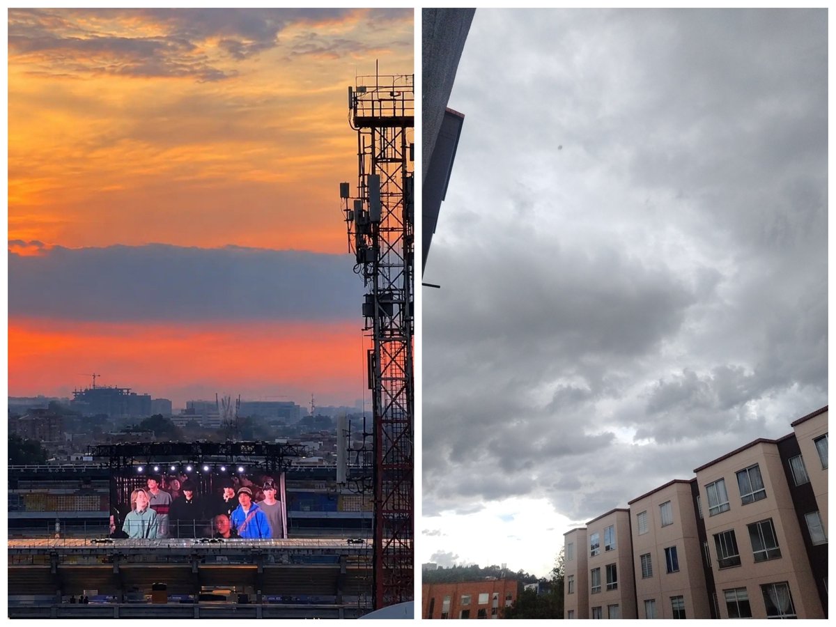 AndreaCruz_x's tweet photo. Bogotá con BTS ❤️// Bogotá sin BTS 💔 https://t.co/yGV2w81Y5h