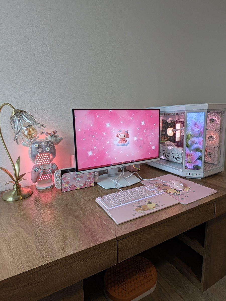 darrkpeach's tweet photo. moved into our new home and got my setup up &amp; running 🩷 https://t.co/m9OzZJDxKX
