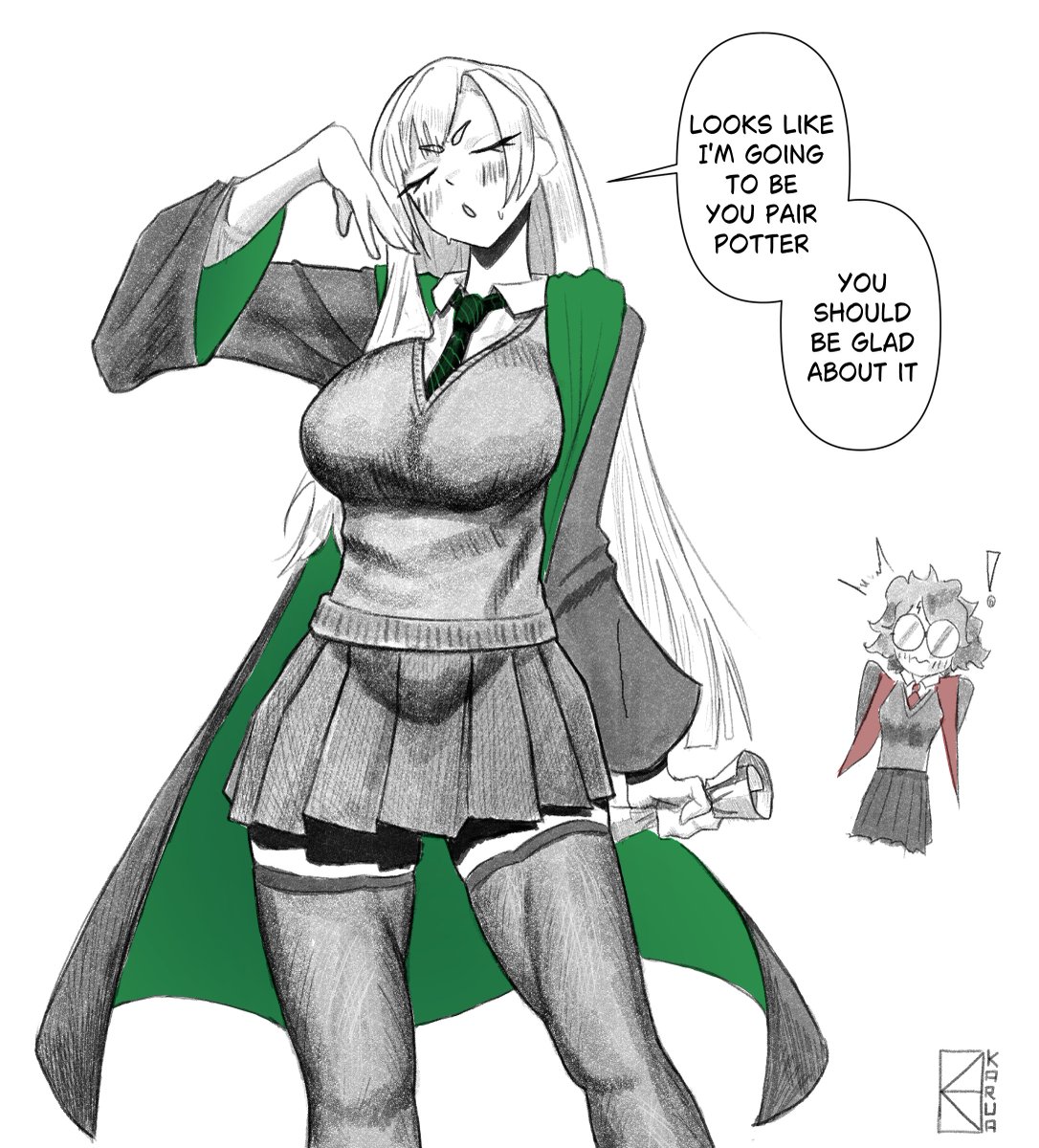 KaruaDiscicle's tweet photo. Draco Malfoy and Harry Potter yuri https://t.co/nHZQ9TujeI