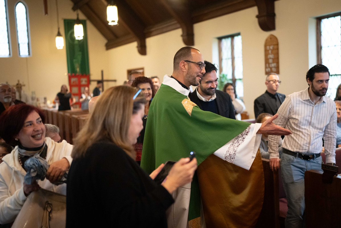 NYCMayor's tweet photo. On Sunday, I was honored to visit Our Lady Salam, the first Arabic-speaking Lutheran parish on Staten Island.

Its congregants hail from as close as Hylan Boulevard to as far as Palestine, Syria, Lebanon, Iraq, Jordan, and Egypt — yet have planted roots in our city. Many carry the weight of war and genocide daily.

Our Lady Salam is a parish defined by resilience, and New York City is better for it.