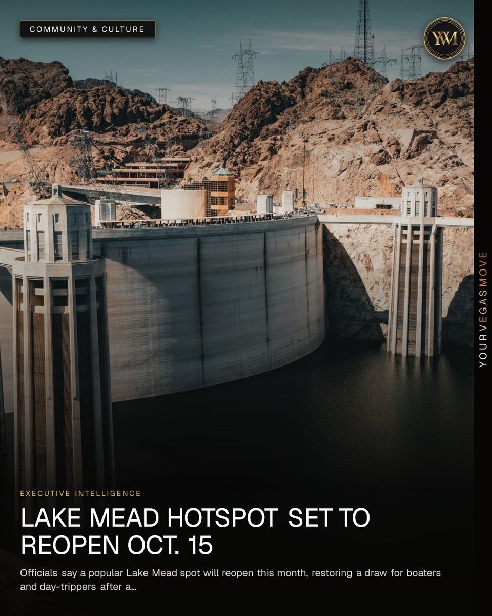 YourVegasMove's tweet photo. Lake Mead’s popular hotspot reopens Oct. 15, bringing a favorite stop back for boaters and day-trippers.
#YVM #YourVegasMove #LakeMead #BoatingDayTrips #Reopening
https://t.co/gBdd7wIQHl https://t.co/drra7sTT0X