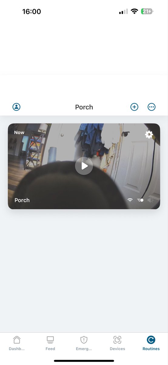 Ma7yru's tweet photo. I too am at the same juncture, horrific or easily hackable product. Last Tues siren sounded, one could hear my key code beeps on both feed and device, I could see & hear my pup barking then silence dogs mouth moving and no audio & room darkened. Upon arriving home the feed & device  inaccessible.@council_family @btsadv @NCDV_Official