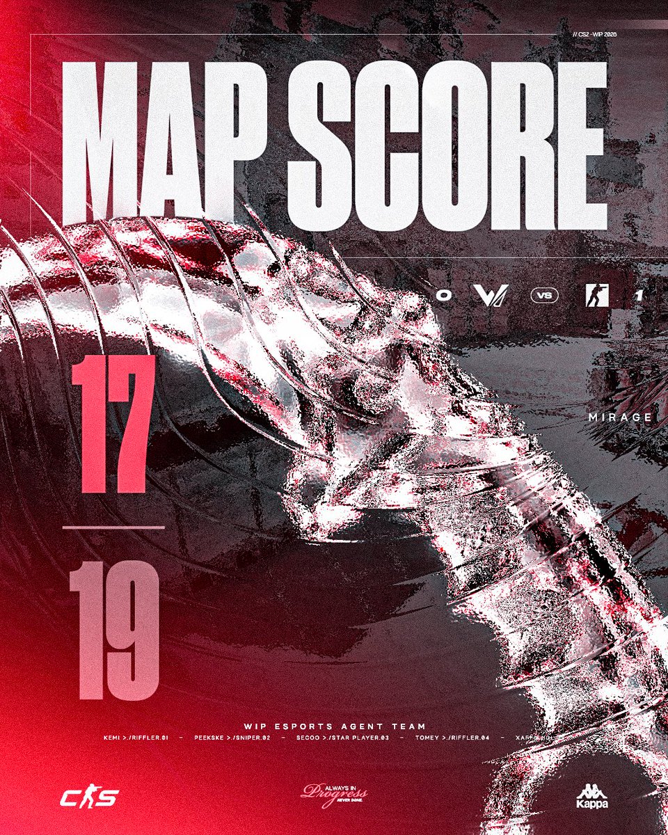 WIP_EsportsTeam's tweet photo. Match très serré pour nos débuts! On reviendra plus forts! https://t.co/e4YuWJb1OZ