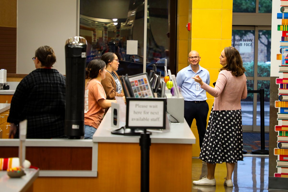 cityofwaco's tweet photo. The West @WacoLibrary &amp; Genealogy Center has turned the page on a fresh new chapter!

After a month-long closure, the library welcomed patrons back last week with a refreshed look, including new flooring, accessibility improvements &amp; fresh paint throughout!

#wacotx #wacolibrary https://t.co/XPTIj6rYi3