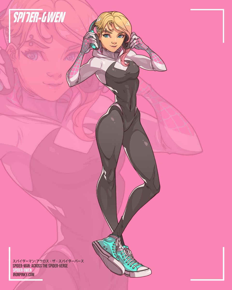 ironpinky's tweet photo. New Gwen drawing! Will have this as a sticker at NYCC this upcoming weekend #edwinhuang #spidergwen #newyorkcomiccon https://t.co/ql9Ik1tKnW