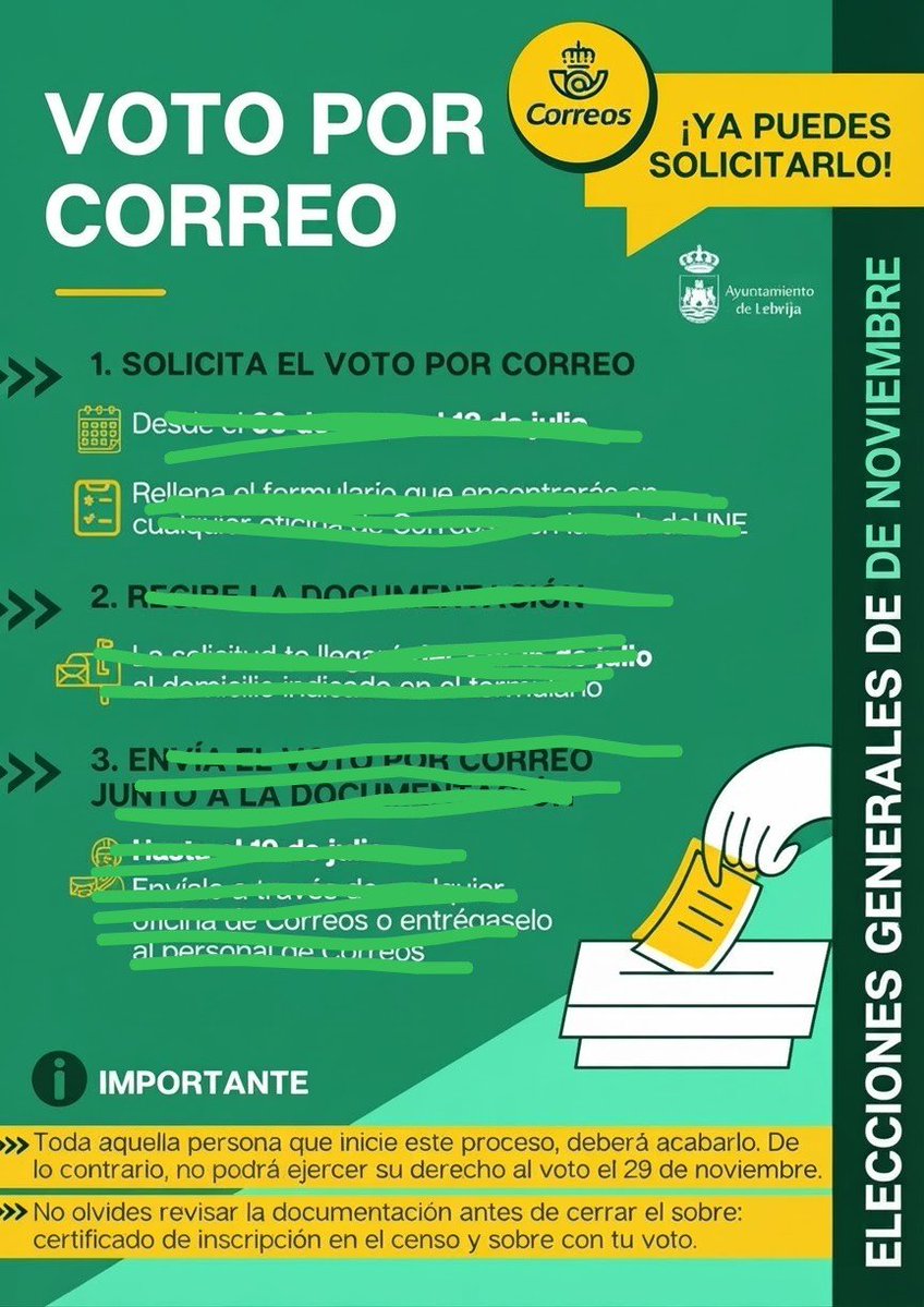 proteion's tweet photo. Instrucciones para votar al PSOE por Correos en un solo paso.

#eleccionesespaña 
#elecciones
#29n https://t.co/iimn1At4y1