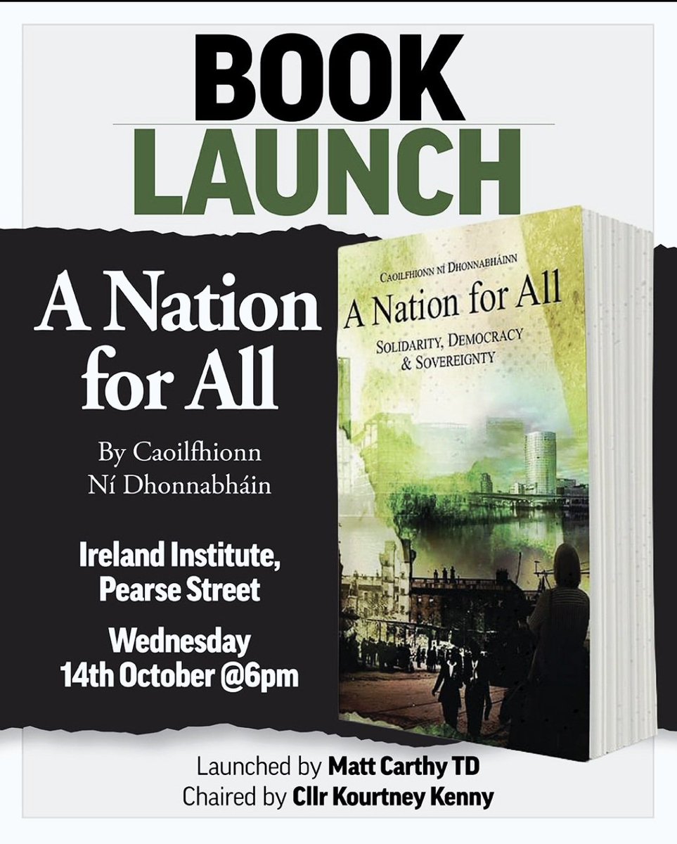 CaoilfhionnNiD's tweet photo. My Dublin book Launch is on at the
Ireland Institute, Pearse Street on Wednesday 14th October at 6pm

Register here: https://t.co/WwOpP0XEtS https://t.co/rsqZEj8clg