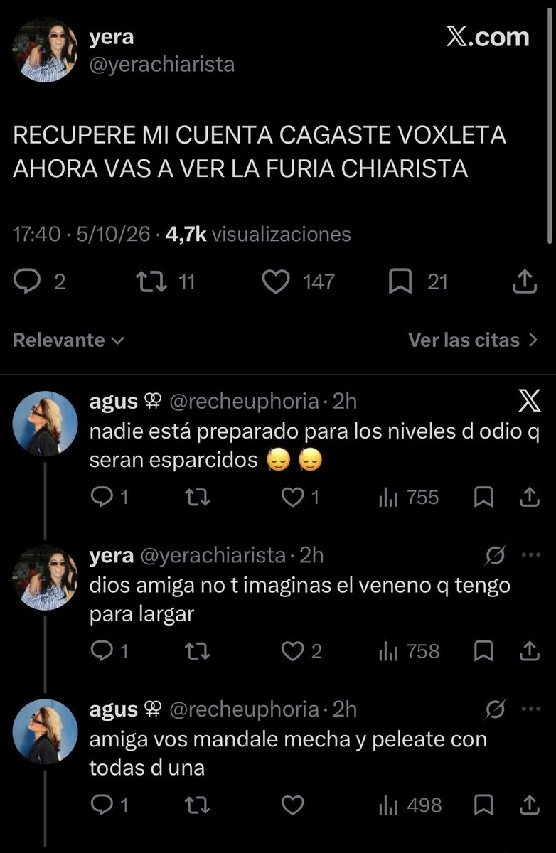 nanitatriste's tweet photo. me acaba de salir esta captura en la tl y me parece una barbaridad que un simple unfollow las tenga rabiando a esta altura las chiaristas radicales necesitan psiquiátrico urgente https://t.co/f9pOqwEuQF