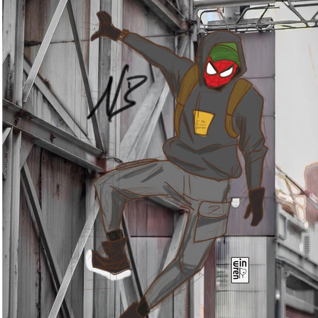 Einwren's tweet photo. Sup no one, Here is Day-2

 #Drawtober #Spiderman #Comics https://t.co/x1Yphdwj7q