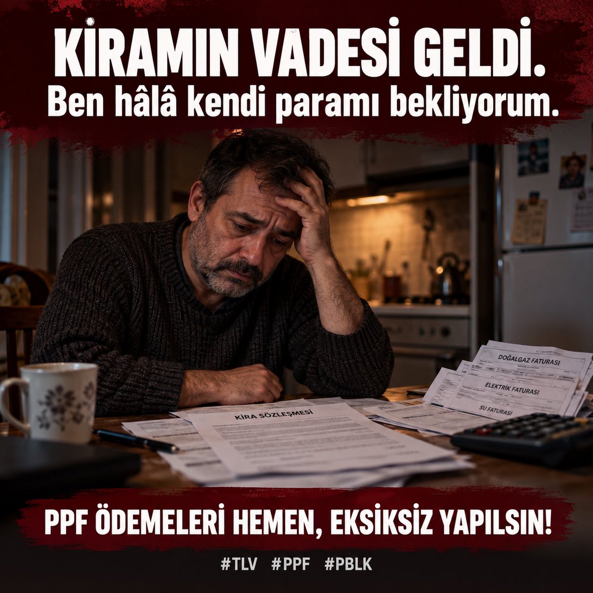 Ballikuyumcu's tweet photo. Ev sahibim kirayı bekliyor, ben kendi paramı bekliyorum. Kiranın günü geliyor ama PPF’deki birikimime erişemiyorum.

Bekleyen her ödeme, bir evin geçim derdi.

PPF ödemeleri hemen ve eksiksiz yapılsın!

#TLV #PPF #PBLK #ppfileoynamatamöde

#TP2 #PRY #PSE #HKJ #PNU #HYV #HPH #AC4 https://t.co/pAhXeuW7Ob