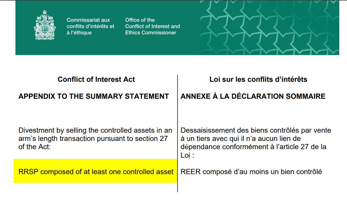 dsimieritsch's tweet photo. Tim Hodgson needs to release a list of his investments. This pathetic excuse of a conflict disclosure isn't cutting it.
How do we not know he's directly enriching himself right now with the policies he's rolling out?

"At least one controlled asset"  Could be 567 assets just like Carney, could be 900....?? How many is it?

Time to release the list Tim.

https://t.co/qZ3k3A9NSj