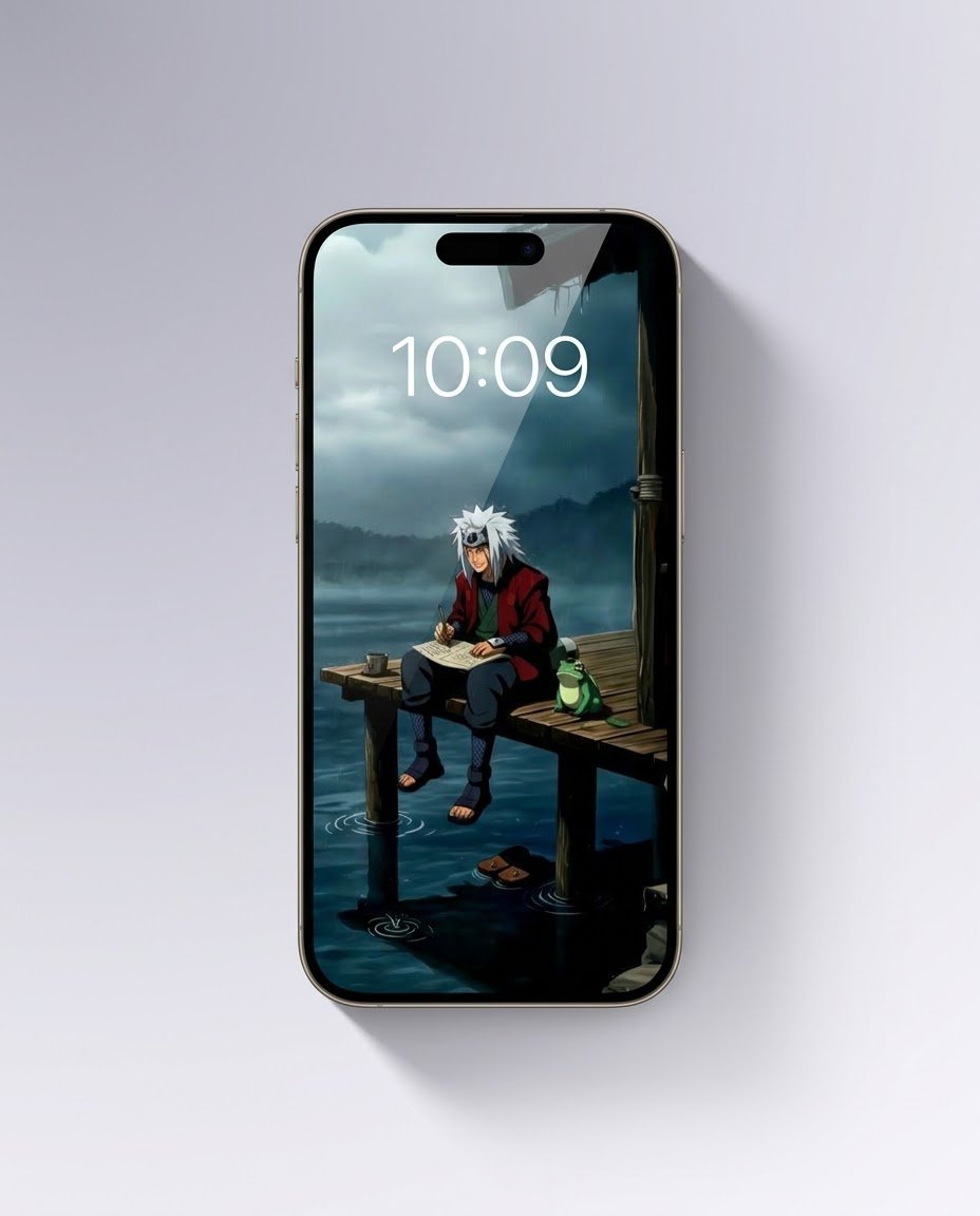 Moodyabstract's tweet photo. "A ninja's worth is not measured by how they live, but how they die." ✨
The Legendary Sannin Jiraiya in a calm moment by the water. The perfect aesthetic for your phone screen. 🐸☁️
📲 Save &amp; Bookmark this post for your lock screen!
#Jiraiya #PhoneWallpaper #LockScreen https://t.co/ElpYuGg1o6