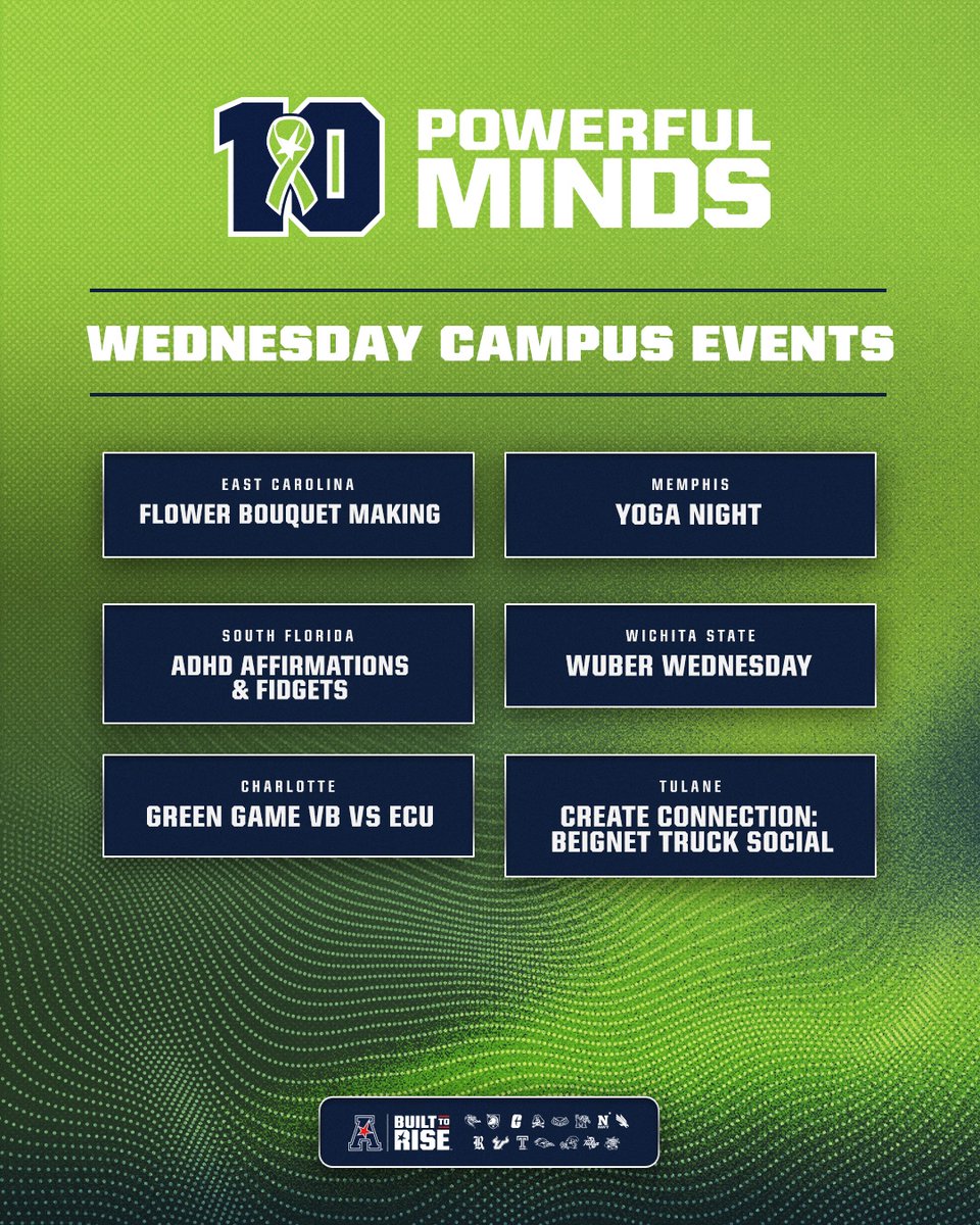 American_SAAC's tweet photo. Day 3 of Powerful Minds Week is all about connection and good vibes 🍂

From yoga and creative activities to campus socials and a Green Game, the American is making wellness a team effort 💚

#PowerfulMinds x @American_Conf https://t.co/tqd0vDxfTx