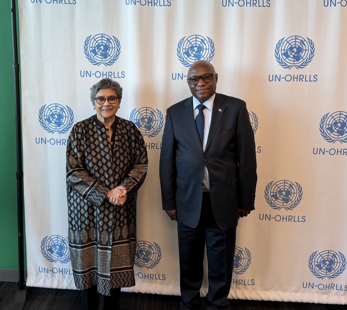 USG_OHRLLS's tweet photo. Excellent exchange with Amb. Taonga Mushayavanhu,🇿🇼 PR to the UN. I thanked Zimbabwe for its strong engagement in #LLDC issues &amp; congratulated him on election to the Security Council for 2027–2028. I look forward to working closely together as I take up my new role at @UNAMAnews. https://t.co/LHNtuMGQfs