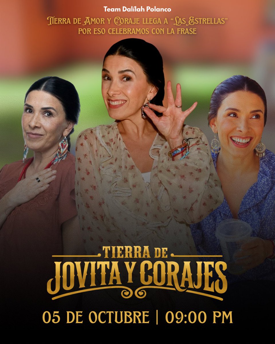 imnotd4rling's tweet photo. Nuestra persona favorita llega una vez más a “Las Estrellas” y que mejor manera de celebrar que haciéndole tendencia ✨🙂‍↕️

Nos vemos a las 9:00 con la frase “TIERRA DE JOVITA Y CORAJES”

@DalilahPolanco https://t.co/jARlpulyGQ
