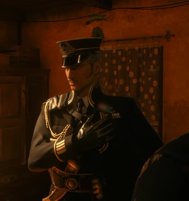 ApriliaBelka's tweet photo. During the Prologue, Jan Cope showed an early sign that he was Sotoan based on his greeting hand gesture "habit" shared by both him and Toprak.

#ACE8 #ACECOMBAT8 https://t.co/Kqvqq7SCRr