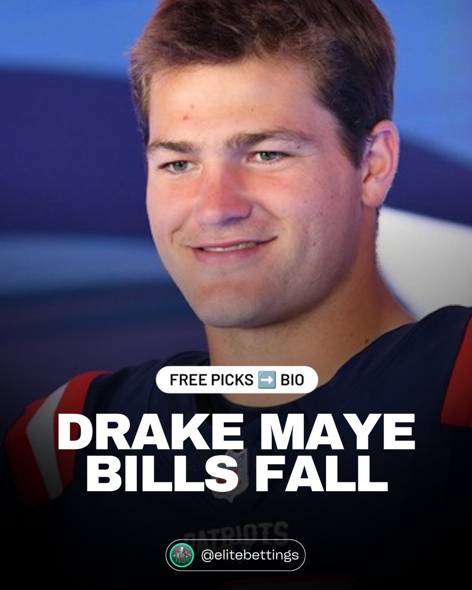 EliteBettings's tweet photo. 🚨 Patriots 29, Bills 26 — Buffalo's perfect start is over.

Drake Maye threw 3 TDs, the last to Efton Chism with 1:50 left (CBS Sports). The Bills had closed around -6.5 at home.

🎁 1st pick FREE - code "100X"
https://t.co/Eucq8FEZKc

#NFL #NFLPicks #SportsBetting #FreePick https://t.co/OrLhm0Vxjm