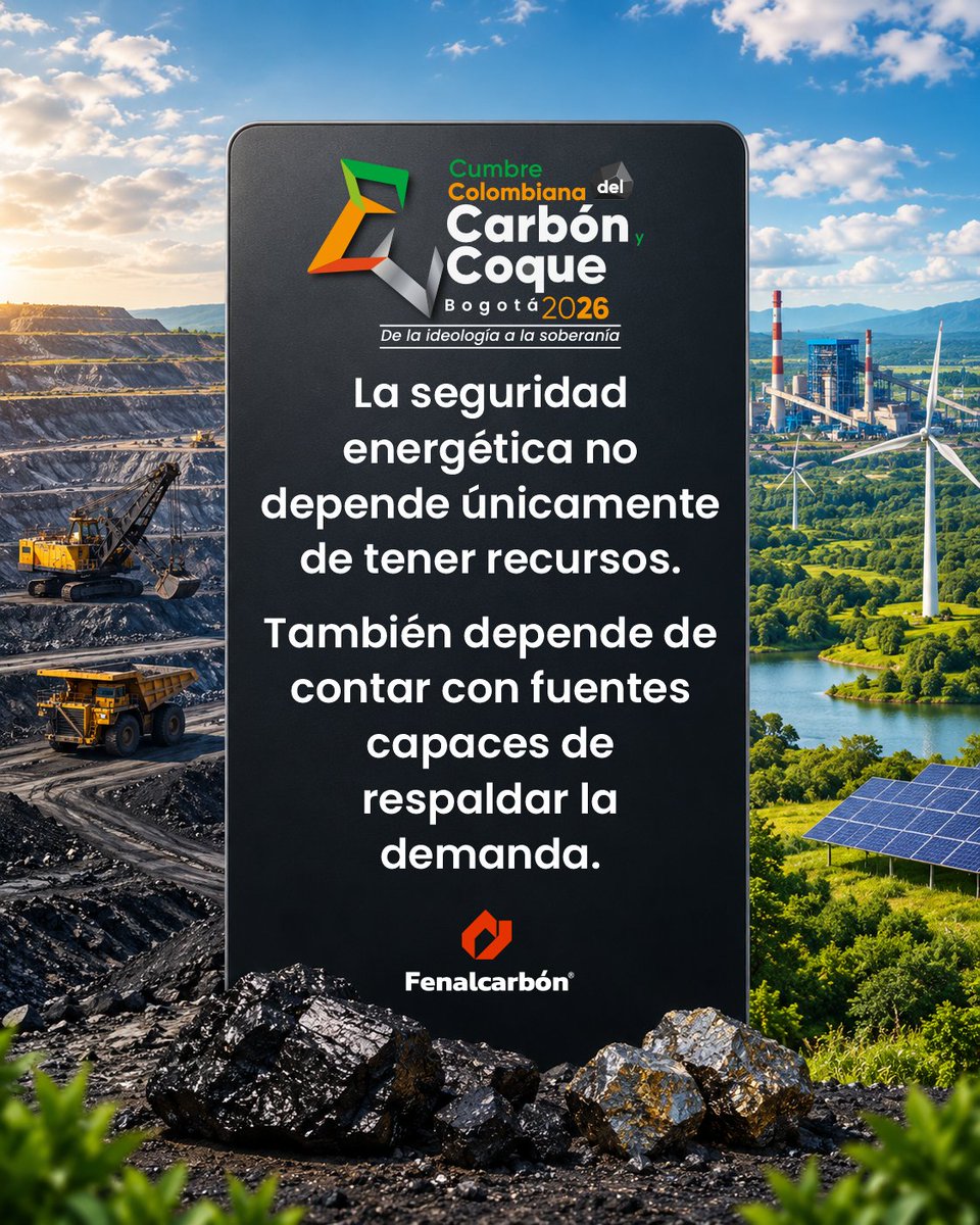 fenalcarbon's tweet photo. La seguridad energética no solo depende de tener recursos, sino de contar con capacidad para responder cuando el sistema los necesita.​

¿Qué lugar ocupan los carbones colombianos en esa capacidad de respaldo? https://t.co/qTtLYLygUp