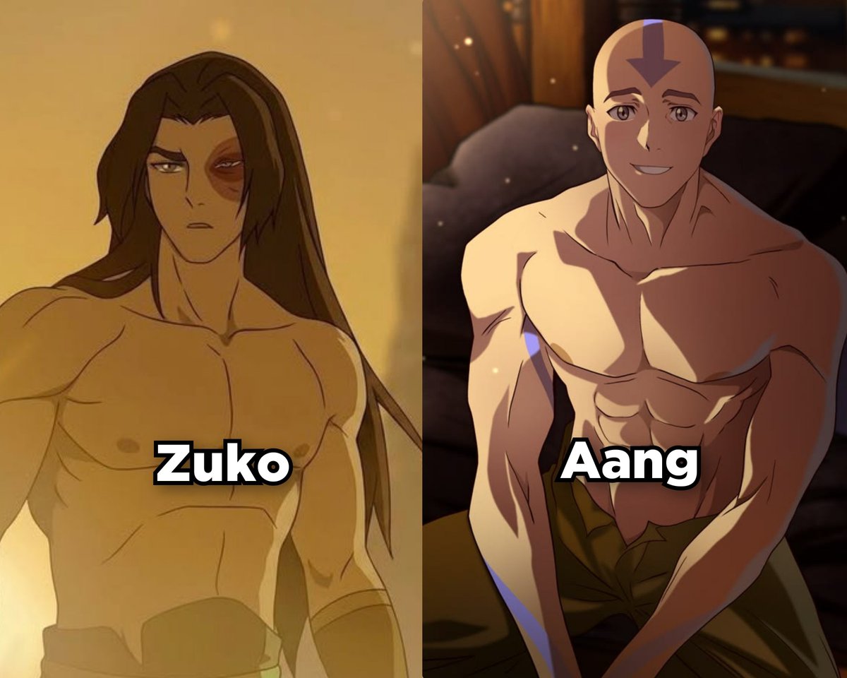 brainstorm_chan's tweet photo. How was aang able to gather more muscle mass than zuko🤧 (aang is a vegetarian) https://t.co/1xGtuAqT1N