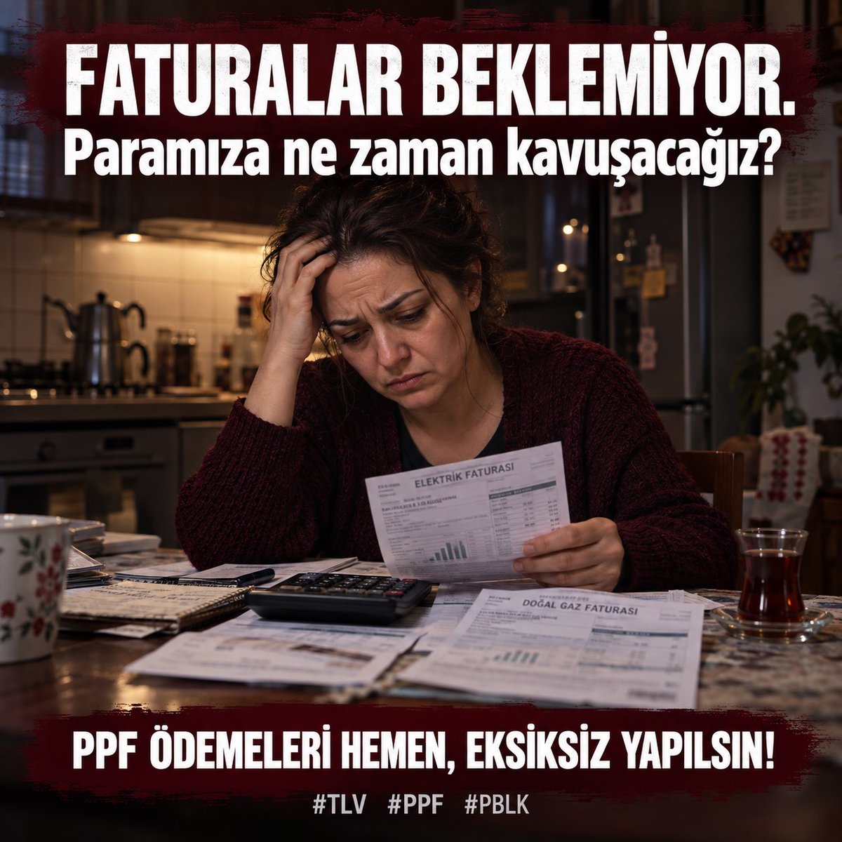 Ballikuyumcu's tweet photo. Elektrik, su, doğalgaz.. Faturaların son ödeme tarihi var. Biz ise kendi paramıza kavuşacağımız günü bekliyoruz

Hayatın giderleri beklemiyor!

#PPF’deki paramız acilen ve tamamı ödensin!

#TP2 #PRY #HKJ #PNU #HYV #HPH #TLV #AC4 #PPT #BPZ #P1A #PKM #PAB #HPP
#FonMagdurlarınıDuyun https://t.co/WYICmxHxYb