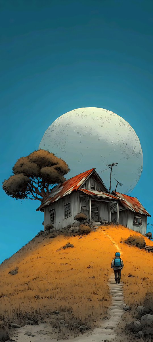 glitchyhub's tweet photo. A journey to the edge of dreams. 🌕🌾
Embrace the mystery  The old house and the solitary traveler under a monumental moon. Distant yet familiar.
🖼️ Full HD Wallpaper
📱 Phone Mockup Preview
💻 Aesthetic vibes for your lock screen!
#DigitalArt #PhoneWallpaper #ArtAesthetic https://t.co/CM1seBAjLw