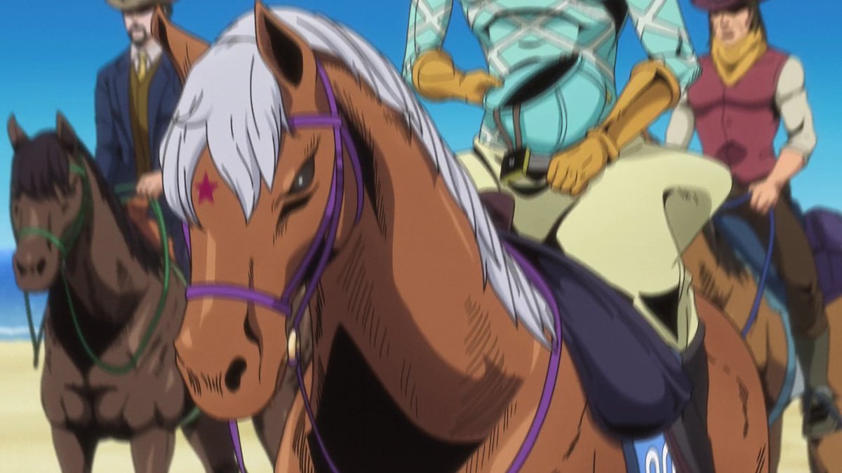 JJBAVD's tweet photo. Steel Ball Run Horses - Part 1 

Slow Dancer (Johnny Joestar)
Valkyrie (Gyro Zeppeli)
Silver Bullet (Diego Brando)
Hey! Ya! (Pocoloco) https://t.co/MmnKyZLx3r