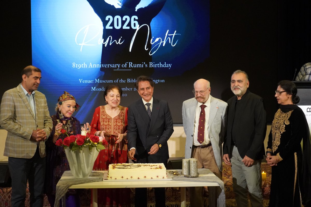 AISS_Afg's tweet photo. On September 28, 2026, the Afghan Institute for Strategic Studies (AISS) hosted Rumi Night in Washington at Museum of the Bible, marking the 819th anniversary of the birth of Mawlana Jalaluddin Muhammad Balkhi (Rumi). Held as the cultural component of the Third Annual Washington Darbar, the evening brought together scholars, writers, artists, musicians, and members of diverse religious and cultural communities.
Read more:
https://t.co/bjDCqGIVvs