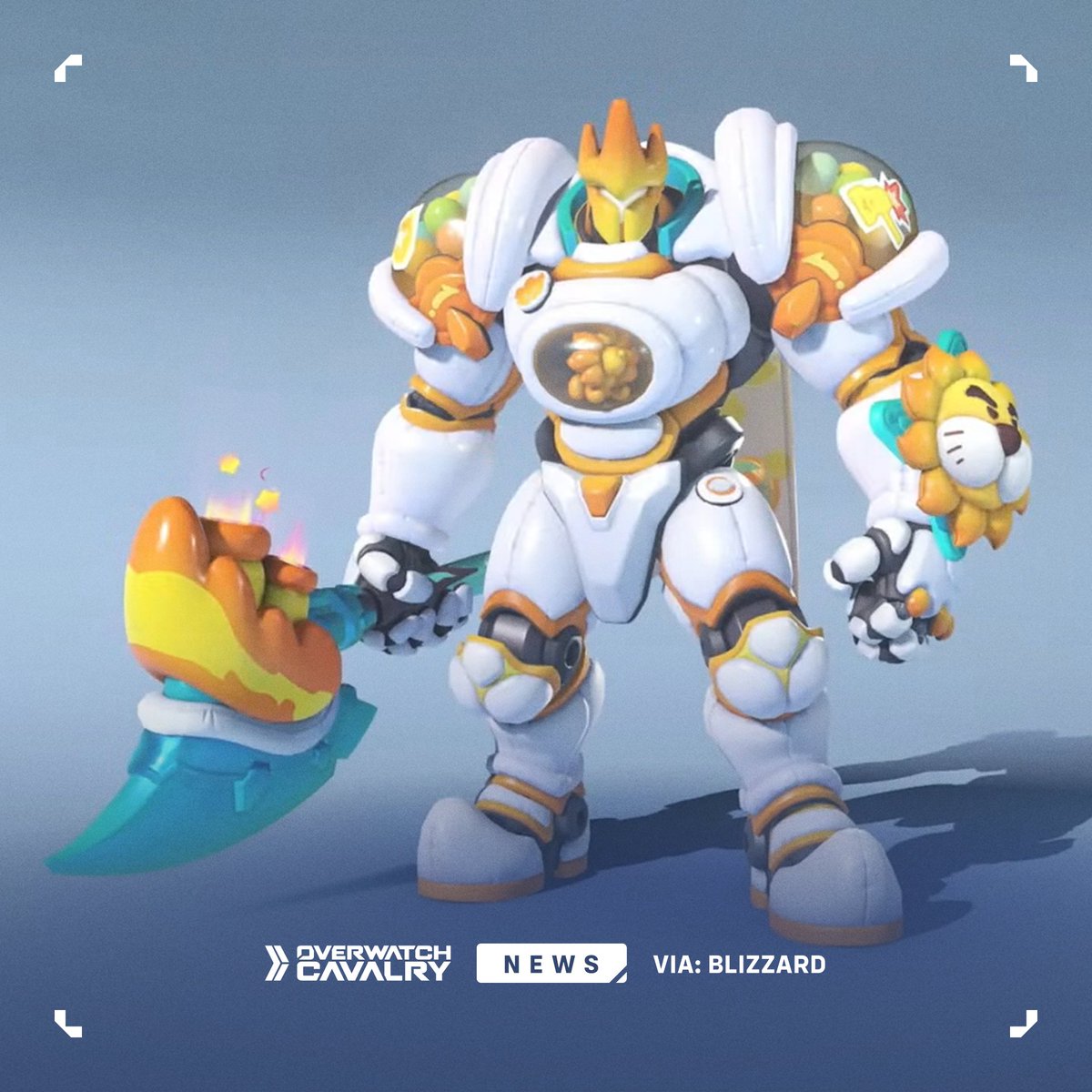 OWCavalry's tweet photo. Closer Look at New #Overwatch Halloween Event Reward: Inflatable Reinhardt 🎪 https://t.co/D8WO5v0wRQ